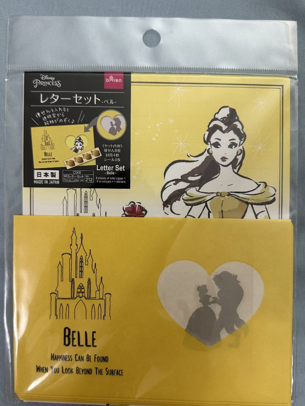Disney Princess Belle x Daiso Japan Interactive Letter Set